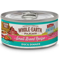 Whole Earth Farms Small Breed Duck Dinner Canned Dog Food - 3 oz Cans - Case of 24
