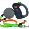 Wigzi Dual-Dog Walking Retractable Untangle Gel Grip Handle Dog Leash - Small/Medium - Up to 6 Feet