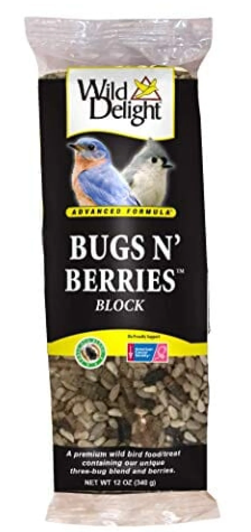 Wild Delight Advanced Bugs N' Berries Block Wild Bird Food - 12 Oz