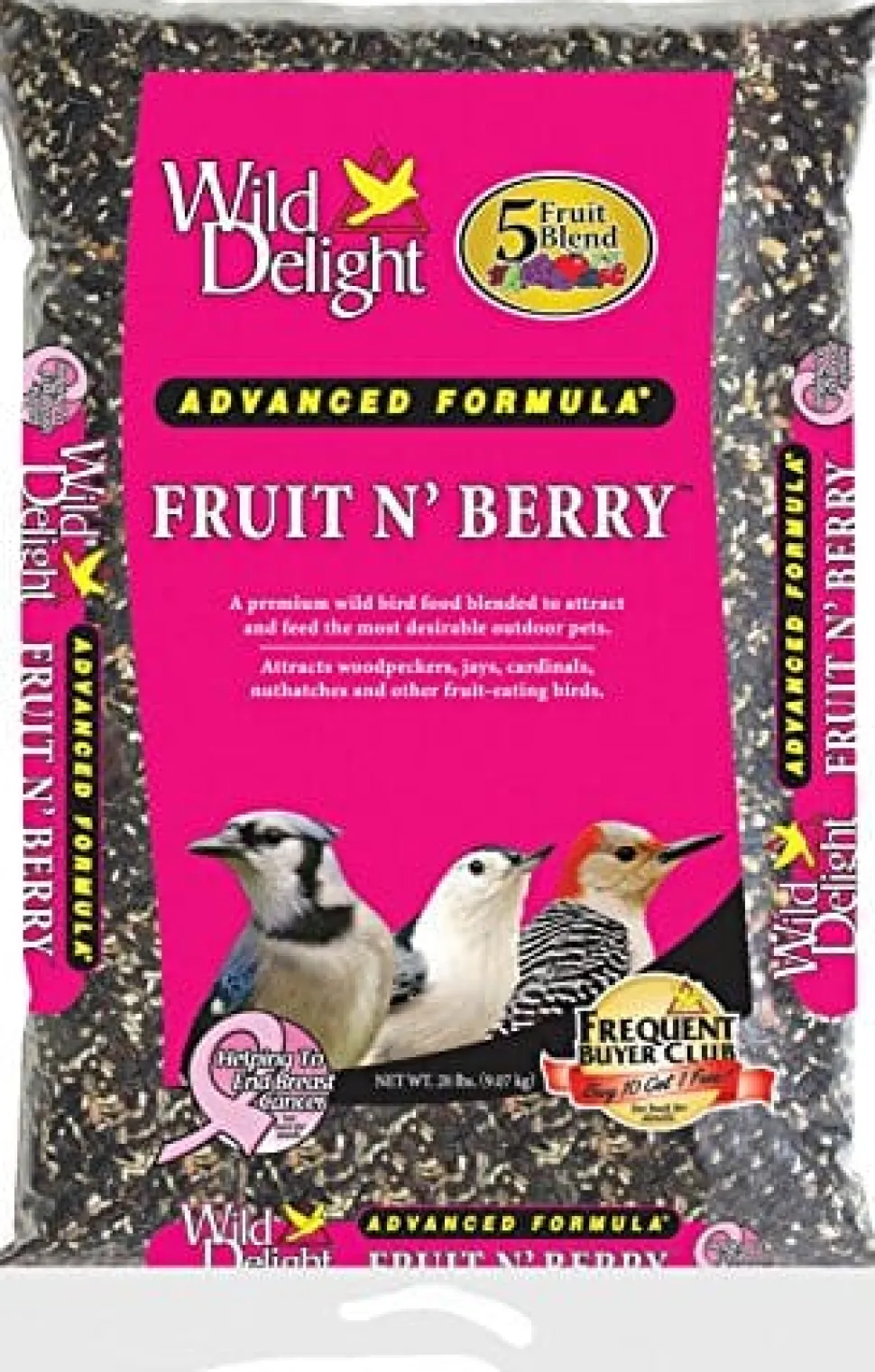 Wild Delight Advanced Fruit N' Berry Wild Bird Food Seed Mix - 20 Lbs