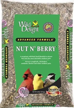 Wild Delight Advanced Nut N' Berry Wild Bird Food Seed Mix - 20 Lbs