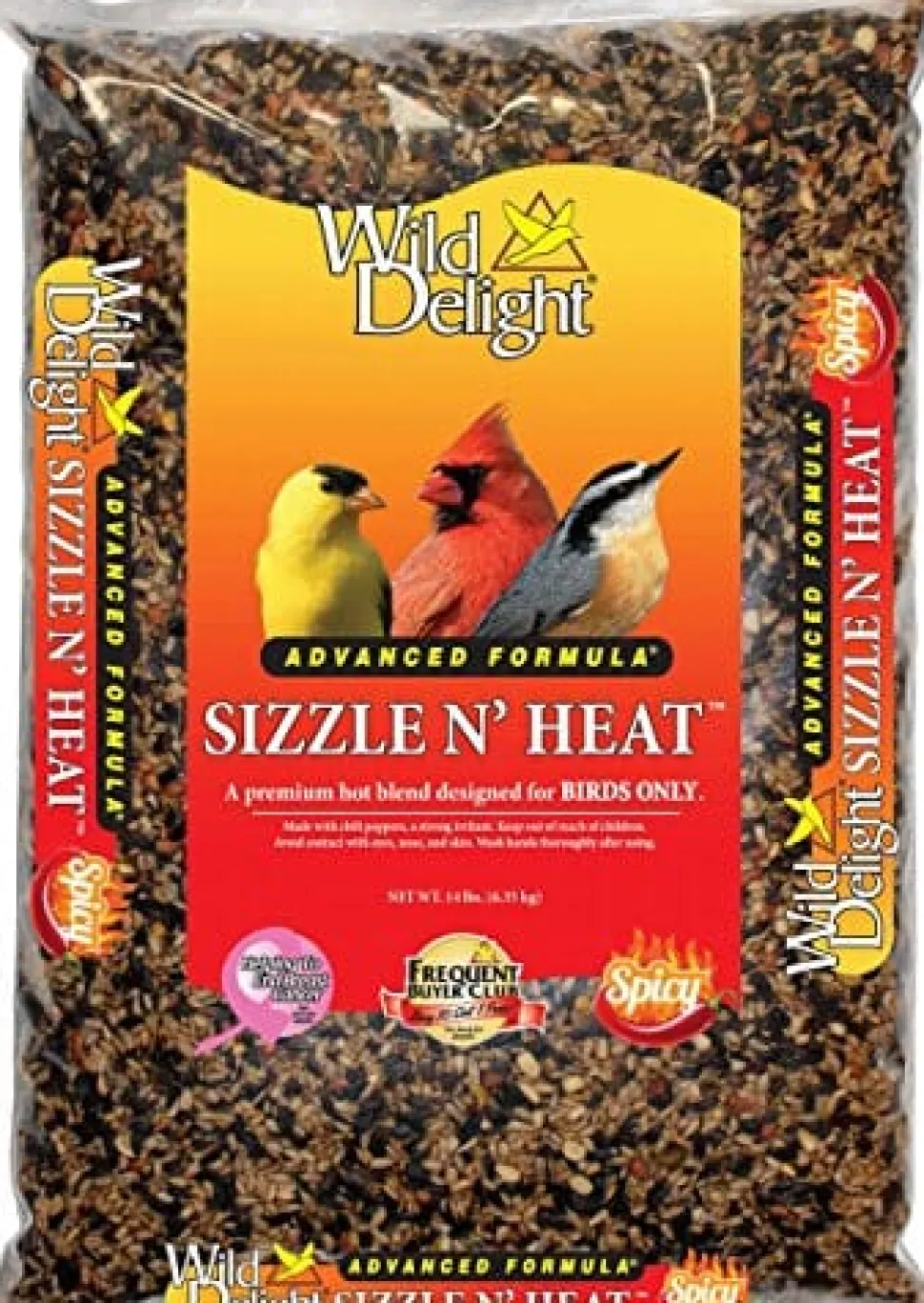 Wild Delight Advanced Sizzle N' Heat Wild Bird Food Seed Mix - 14 Lbs