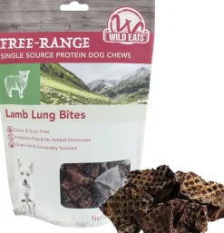 Wild Eats Lamb Lung Bites Dog Chews Natural Dog Chews - Lamb - 4 Oz
