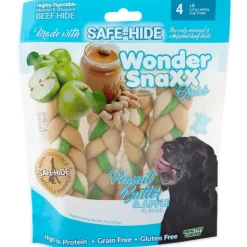 Wonder SnaXX Braids Peanut Butter & Apple Dog Treats Peanut Butter & Apple - 7.6 Oz - Large - 4 Count