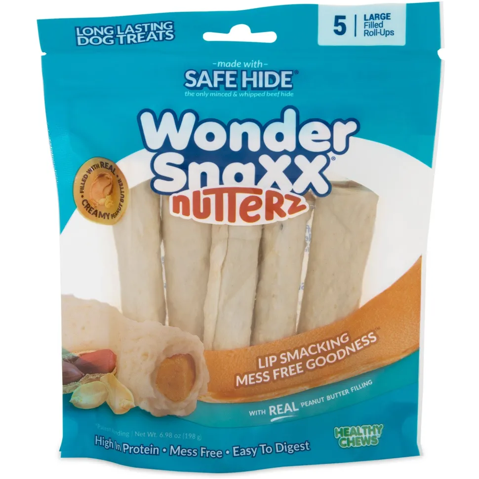 Wonder SnaXX NutterZ Dog Treat Real peanut butter - Large - 5 Count
