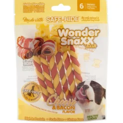 Wonder SnaXX Twists Dog Treats Cheese & Bacon - 4.8 Oz - Small/Medium - 6 Count