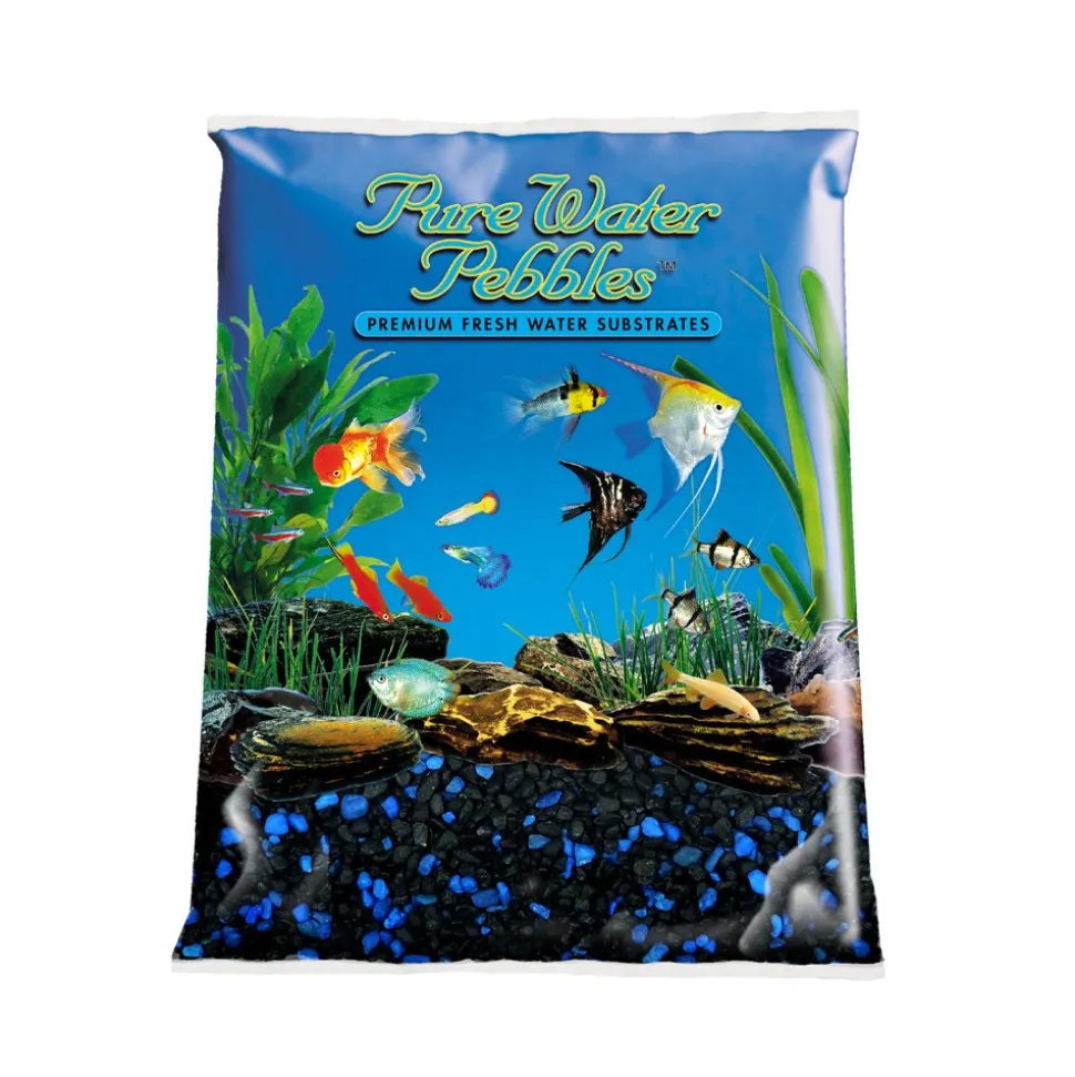 World Wide Imports Pure Water Pebbles for Freshwater Aquarium - White Rose - 5 Lbs - Case of 6