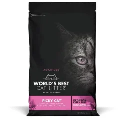 World's Best Cat Litter Pink Bag Picky Cat Litter - 12 lb Bag - Case of 3