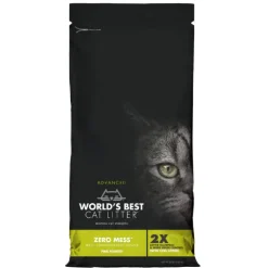 World's Best Cat Litter Yellow Bag Zero Mess Clumping Litter - Pine Scented Cat Litter - 6 lb Bag - Case of 5