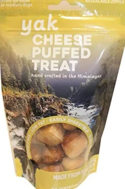Yak Cheese Puffed Treats Dog Dental and Hard Chews - Cheese - 4 Oz