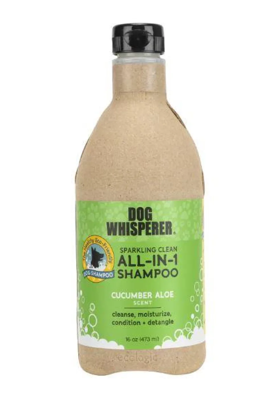 YAYA Organics Dog Whisperer All-in-1 Cucumber Aloe Scent Dog Shampoo Conditioner and Detangler - 16 Oz