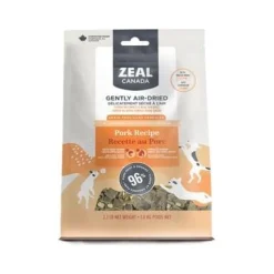 Zeal Grain-Free 96% Meat Pork Recipe with Freeze-Dried Salmon and Pumpkin Gently Air-Dried Dog Food - 2.2 Lbs
