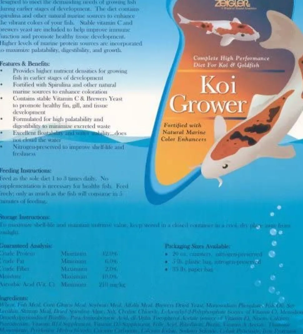 Zeigler Bros 1/8" Koi Grower Pond and Koi Fish Food - 5 lb Bag