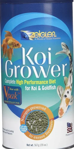 Zeigler Bros 1/8" Koi Grower Pond and Koi Fish Food - 20 oz