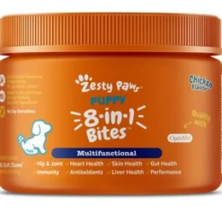 Zesty Paws 8-in-1 Multivitamin Bites Chicken Flavor Puppy Soft Chew Dog Supplements - 90 Count