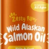 Zesty Paws Natural Skin & Coat Support Pure Wild Alaskan Salmon Oil for Dogs & Cats