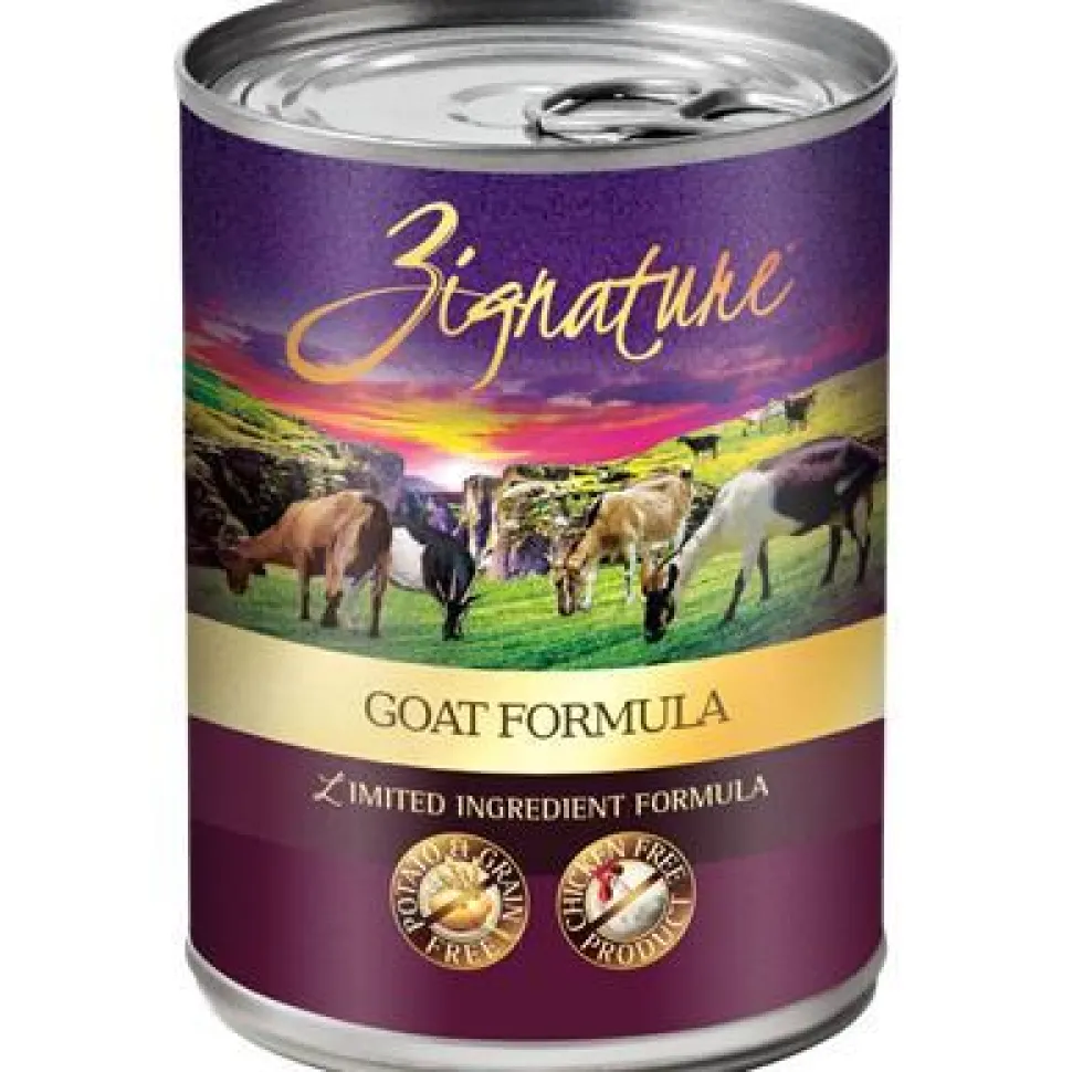 Zignature Goat Formula Canned Dog Food - 12/13 oz Cans - Case of 1