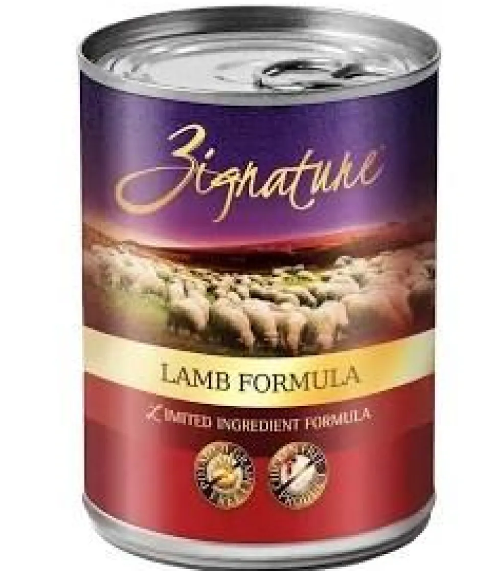 Zignature Lamb Formula Canned Dog Food - 12/13 oz Cans - Case of 1