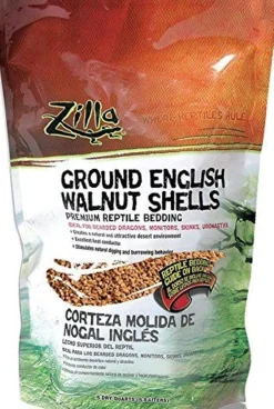Zilla Ground English Walnut Shells Premium Reptile Bedding - 25 qt