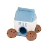 Zippy Paws Burrow Milk and Cookie Interactive Squeak and Plush Dog Toy