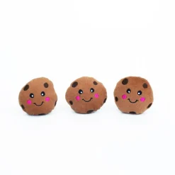 Zippy Paws Food Miniz Cookie Squeak and Plush Dog Toy - Extra Small - 3 Pack