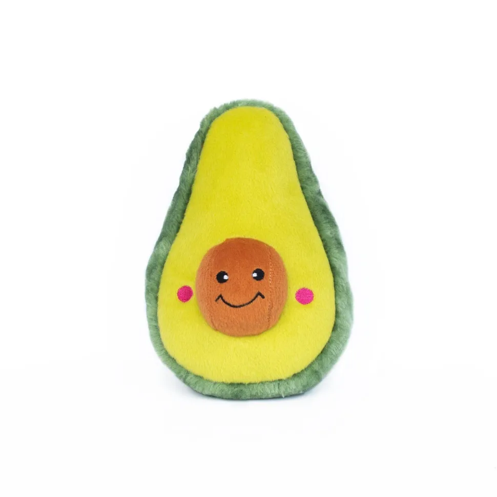 Zippy Paws NomNomz Avocado Squeak and Plush Dog Toy