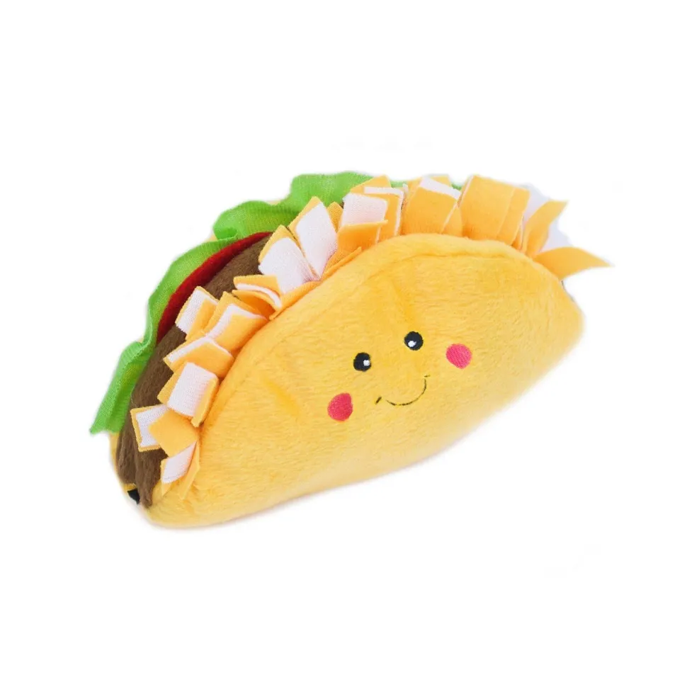 Zippy Paws NomNomz Taco Squeak and Plush Dog Toy