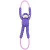 Zippy Paws RopeTugz Monkey Rope and Squeaky Plush Dog Toy - Purple - Large