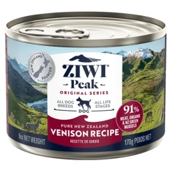 Ziwi Peak Grain-Free All-Life-Stages and Breeds Venison Recipe Canned Dog Food - 6 Oz - Case of 12
