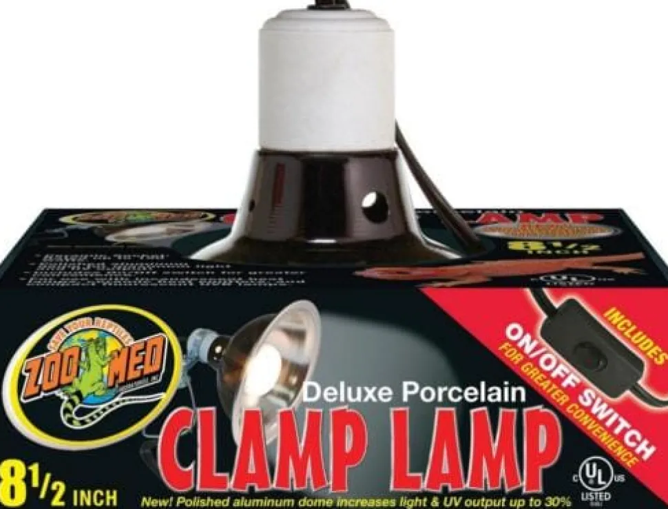 Zoo Med Laboratories 150 Watt Deluxe Porcelain Clamp Lamp - 8.5 Inch