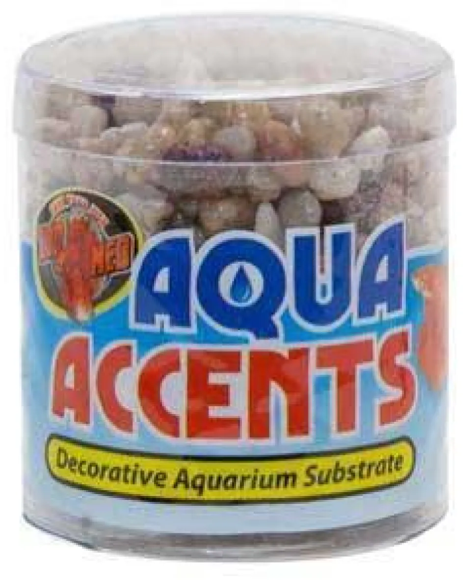 Zoo Med Laboratories Aqua Accents Light River Pebbles Salt and Freshwater Decorative Aquarium Substrate - .5 Lbs