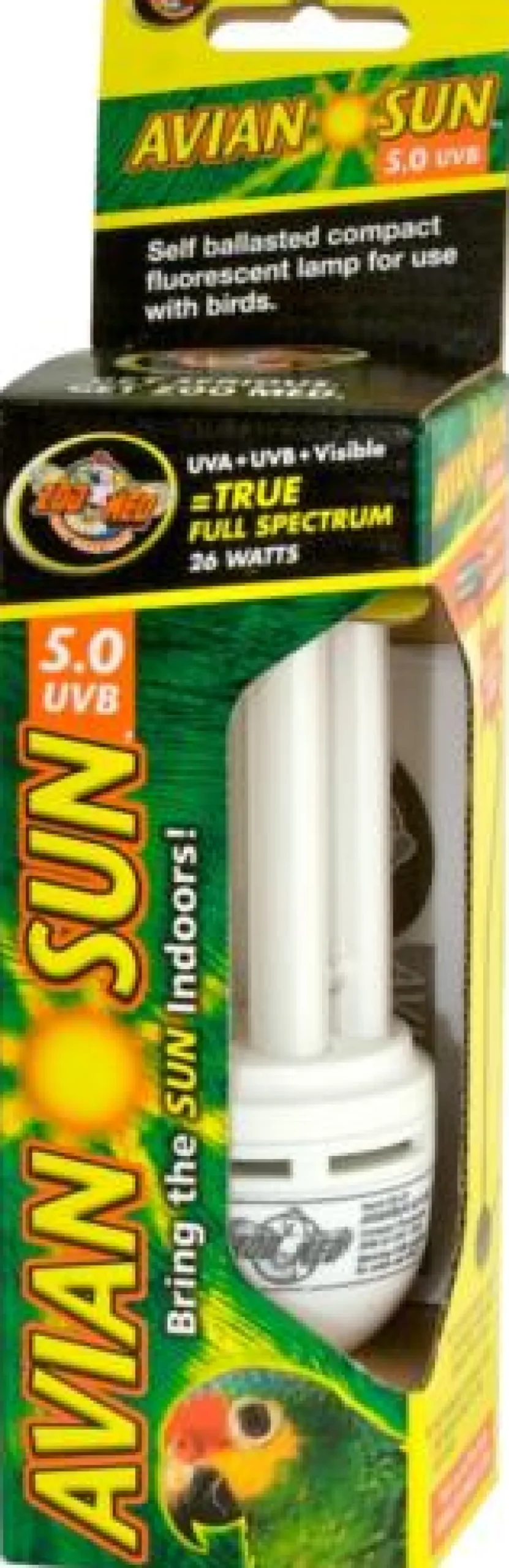 Zoo Med Laboratories Avian Sun Compact 5.0 Bird Florescent Lamp - White - 26 Watt