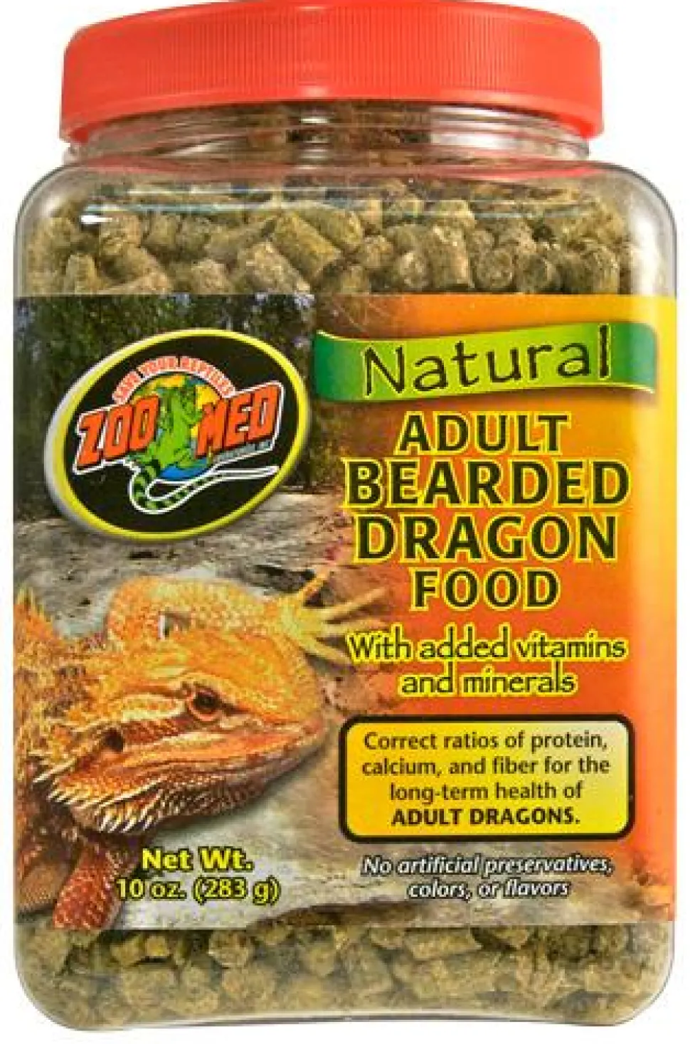 Zoo Med Laboratories Bearded Dragon Pellets Adult Freeze-Dried Reptile Food - 10 Oz
