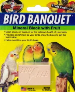 Zoo Med Laboratories Bird Banquet Fruit Mineral Block - Small