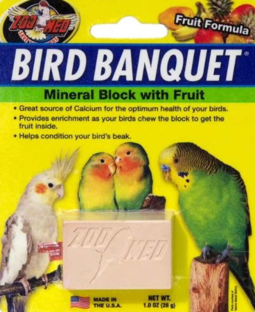 Zoo Med Laboratories Bird Banquet Fruit Mineral Block - Small