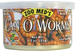 Zoo Med Laboratories Can O’ Worms for Most Lizards, Turtles, Fish, Birds & Small Animals - 1.2 Oz