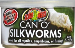 Zoo Med Laboratories Can O' Silkworms Outdoor Fishing or Reptile Food - 1.2 Oz