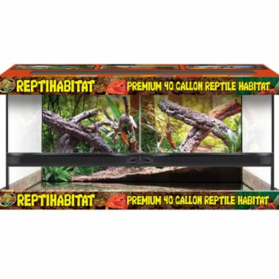 Zoo Med Laboratories Double Door Naturalistic Reptile Terrarium - L:36" X W:18" X H:18" Inches