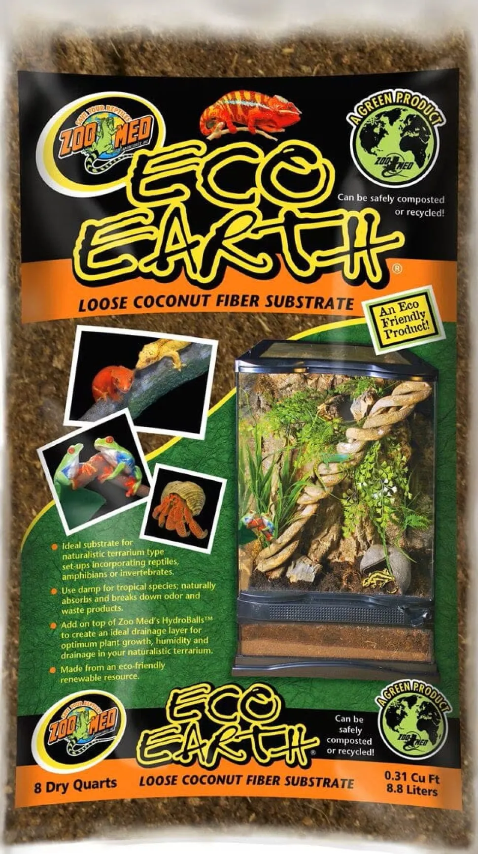Zoo Med Laboratories Eco Earth™ Coconut Fiber Substrate - 8 Quarts