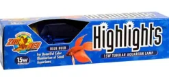 Zoo Med Laboratories Highlights Incandescent Tubular Aquarium Light Bulb - Blue - 25 Watt