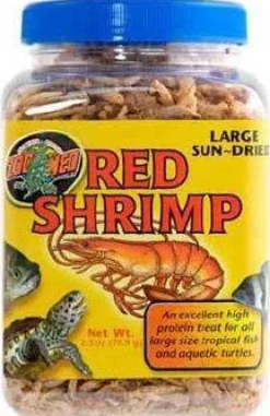 Zoo Med Laboratories Jumbo Red Shrimp Freeze-Dried Large Fish and Reptile Food - 5 Oz
