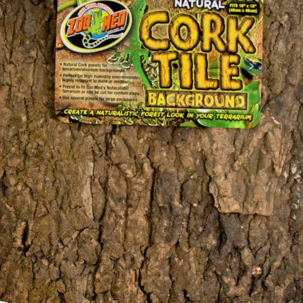 Zoo Med Laboratories Natural Cork Tile Terrarium Background - L:18" X W:18" Inches