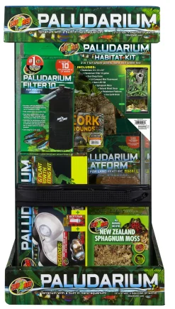 Zoo Med Laboratories Paludarium Aquarium and Terrarium Habitat Kit - 10 Gallons - L:12" X W:12" X H24" Inches