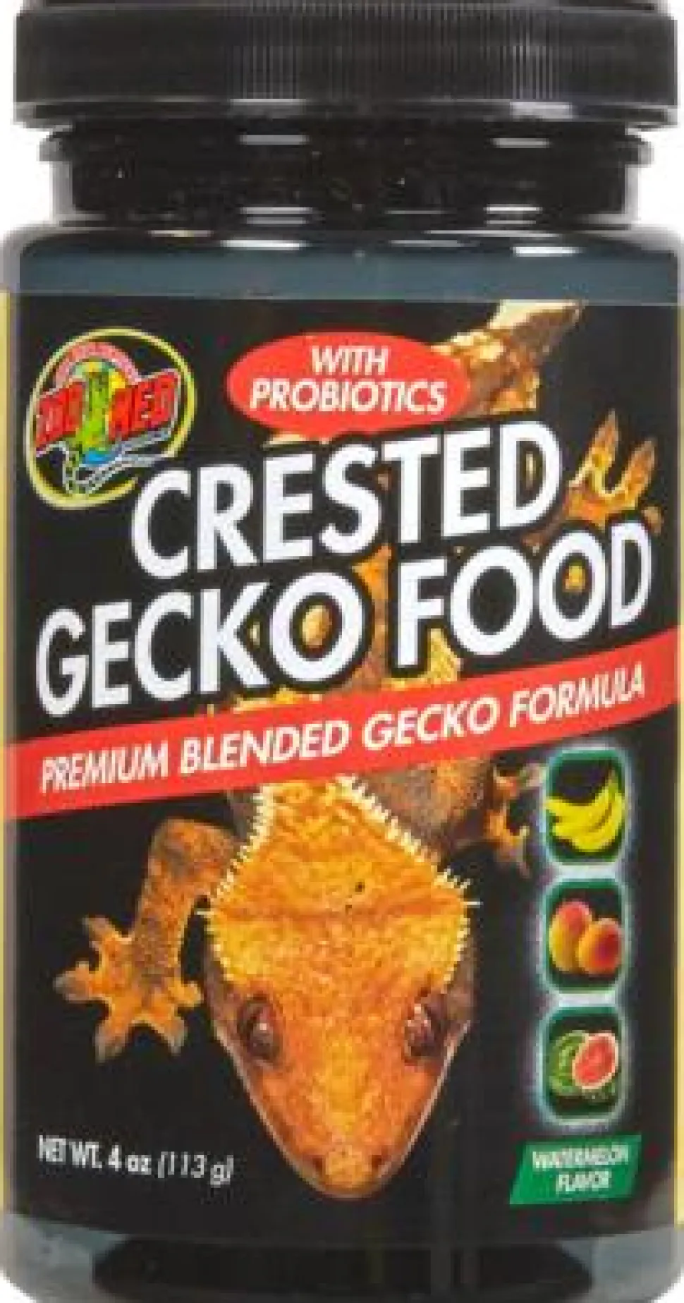 Zoo Med Laboratories Premium Blended Watermelon Flavor Crested Gecko Dry Food - 4 Oz