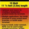 Zoo Med Laboratories ReptiHeat Reptile or Terrarium Cable - 15WT - 11.5 Feet