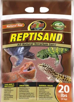 Zoo Med Laboratories ReptiSand for Terrarium or Reptiles - Natural Red - 20 Lbs