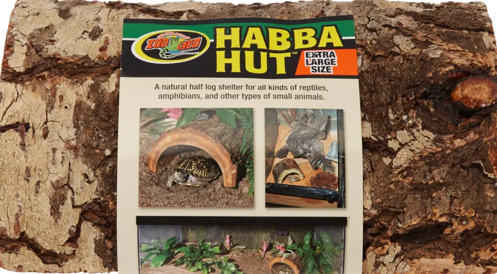 Zoo Med Laboratories Reptile Habba Hut™ for Reptiles, Amphibians & Small Animals X-Large - 4 X 9.25 X 9 Inch