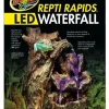 Zoo Med Laboratories ReptiRapid LED Wooden Waterfall Kit Reptile Terrarium Décor - Medium