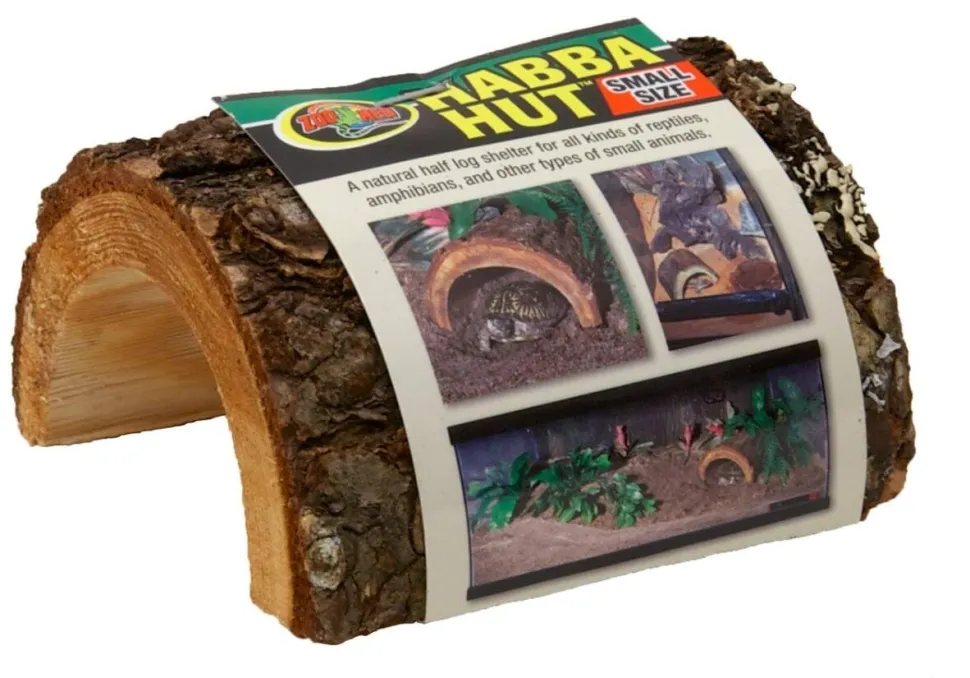 Zoo Med Laboratories Reptile Habba Hut™ for Reptiles, Amphibians & Small Animals Small - 2 X 4.5 X 3.25 Inch