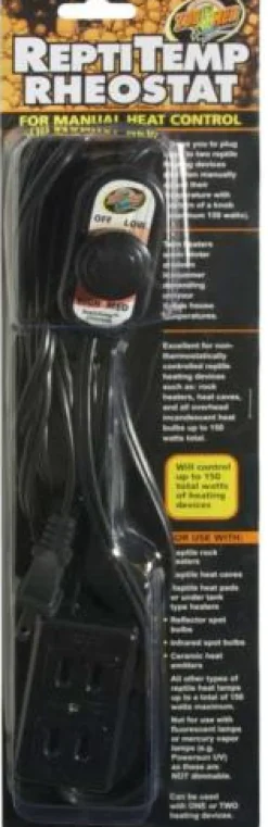 Zoo Med Laboratories ReptiTemp Reptile Rheostat for Manual Heat Control - 0-150 Watt